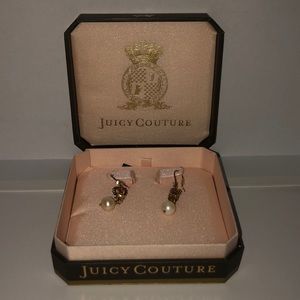 Juicy Couture dangly pearl earrings